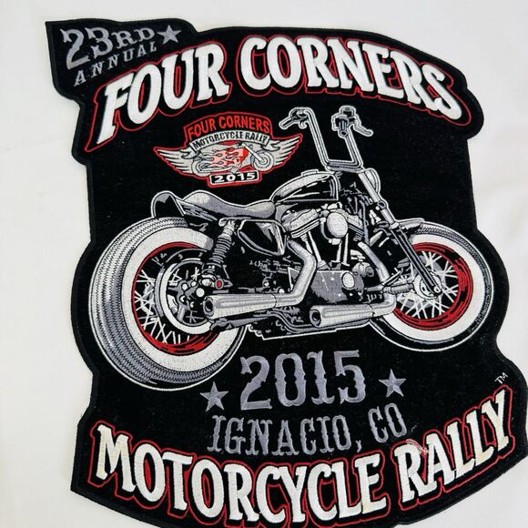 Four Corner Motorcycle Rally Ignacio CO 2015 Embroidered Patch 23rd Annual - Picture 5 of 6
